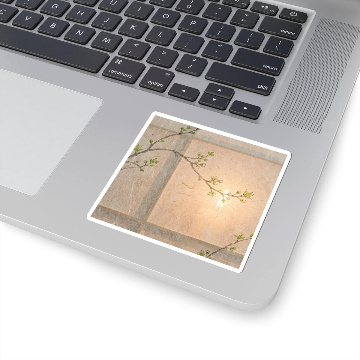 Elegant Shoji Screen Sticker - Minimal Line Japandi Art Print