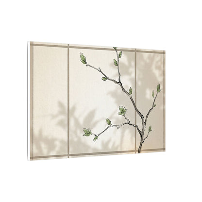 Shoji Screen Spring Canvas Art | Japandi Cozy Design
