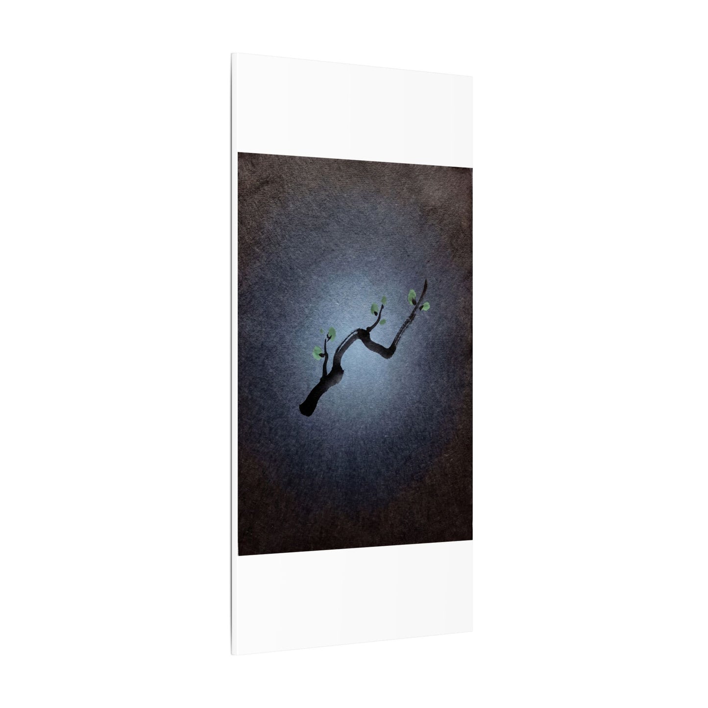 Ink Brushstroke Canvas Art | Spring Dark Japandi Moody Minimal Art