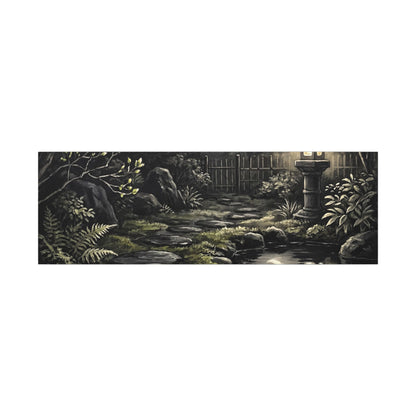 Kintsugi Moonlit Garden in Dappled | Gold Repair Canvas Art