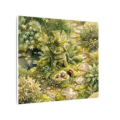 Datsuzoku Stone Lantern Canvas Art - Japandi Watercolor