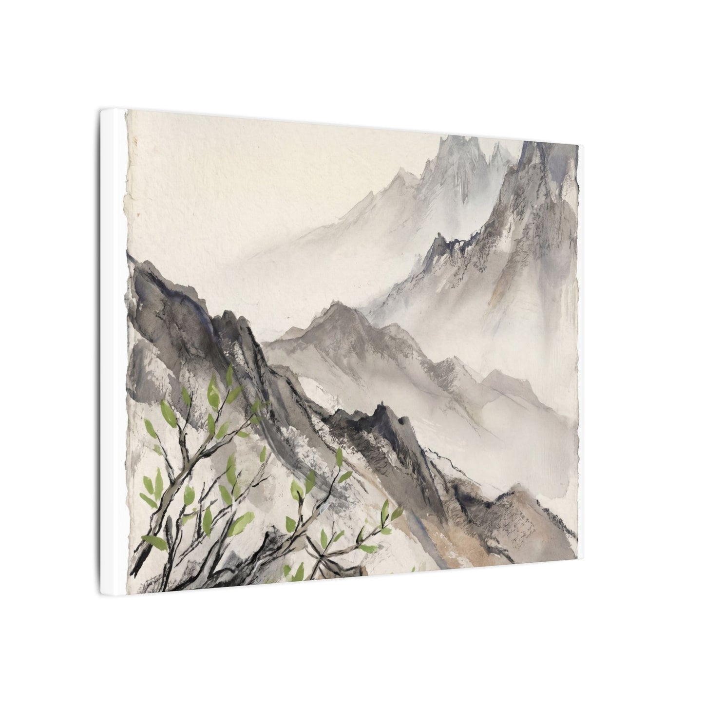 Spring Mountain Mist Texture Canvas Art | Warm Decor