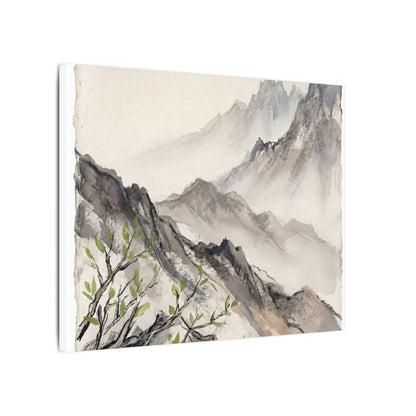 Spring Mountain Mist Texture Canvas Art | Warm Decor