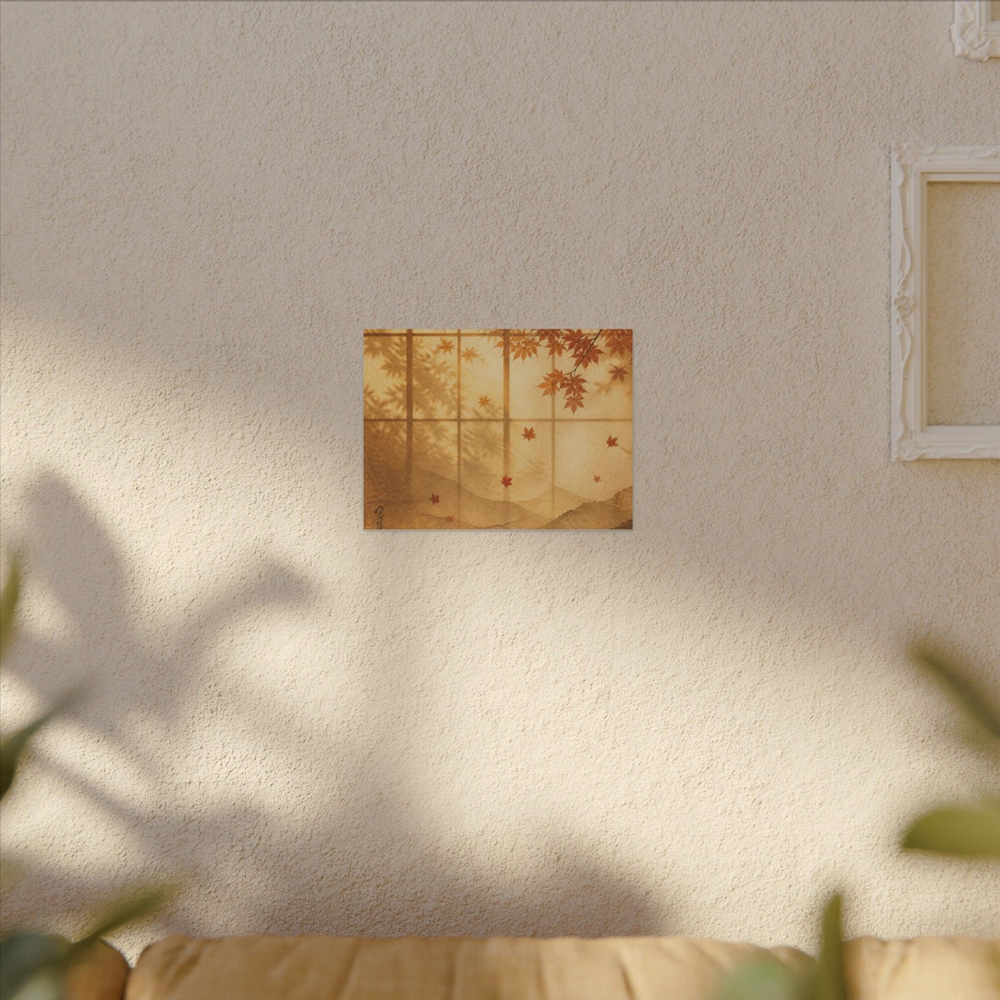 Shoji Screen Texture Canvas Art | Earthy Japandi Art