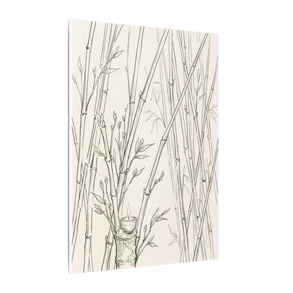 Candlelight Bamboo Grove Canvas Art - Japandi Fukinsei