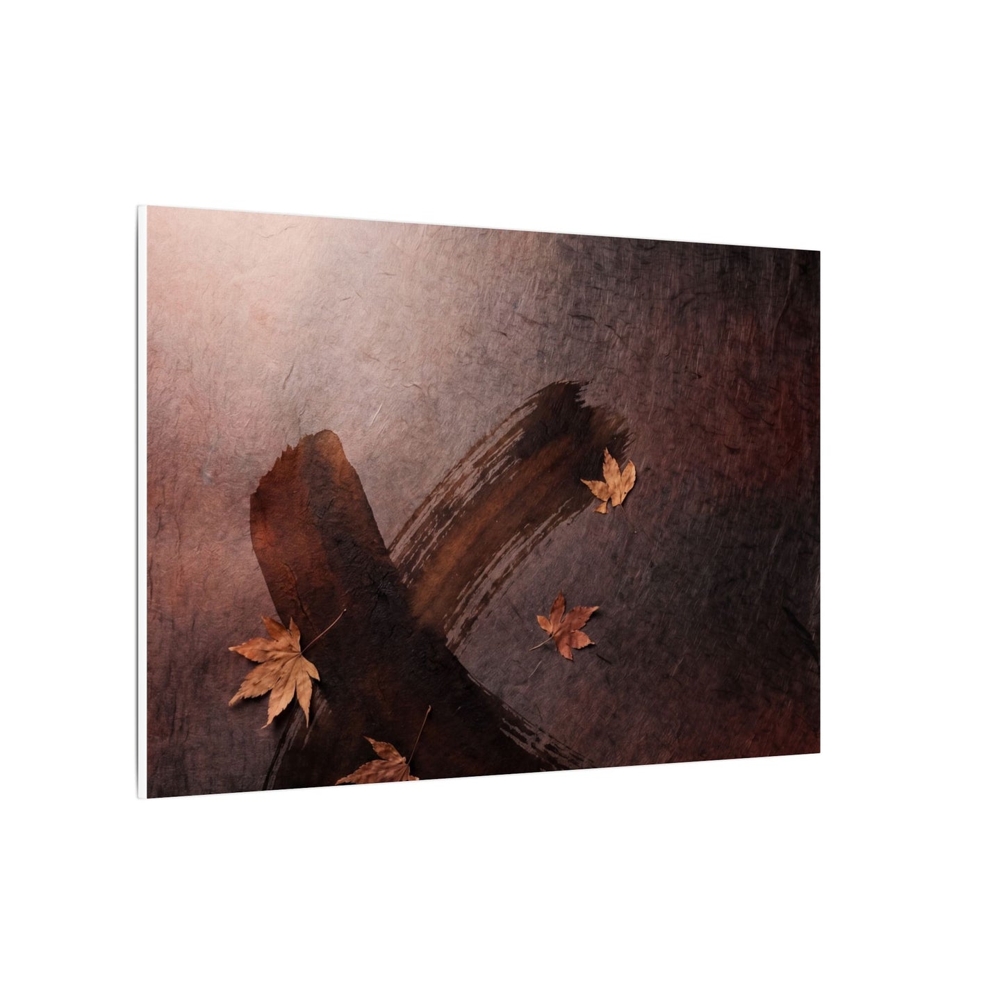 Moody Ink Brushstroke Canvas Art - Moody Minimal Dark Japandi