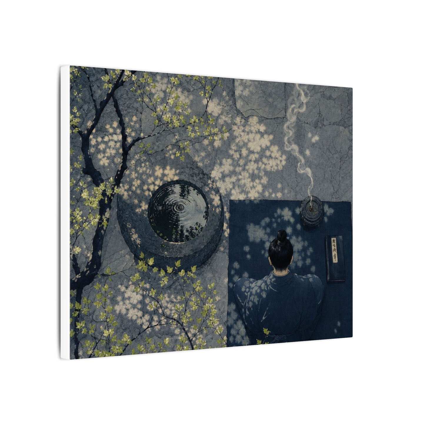 Spring Incense Smoke Ukiyo E Inspired Canvas Art | Tranquil Decor