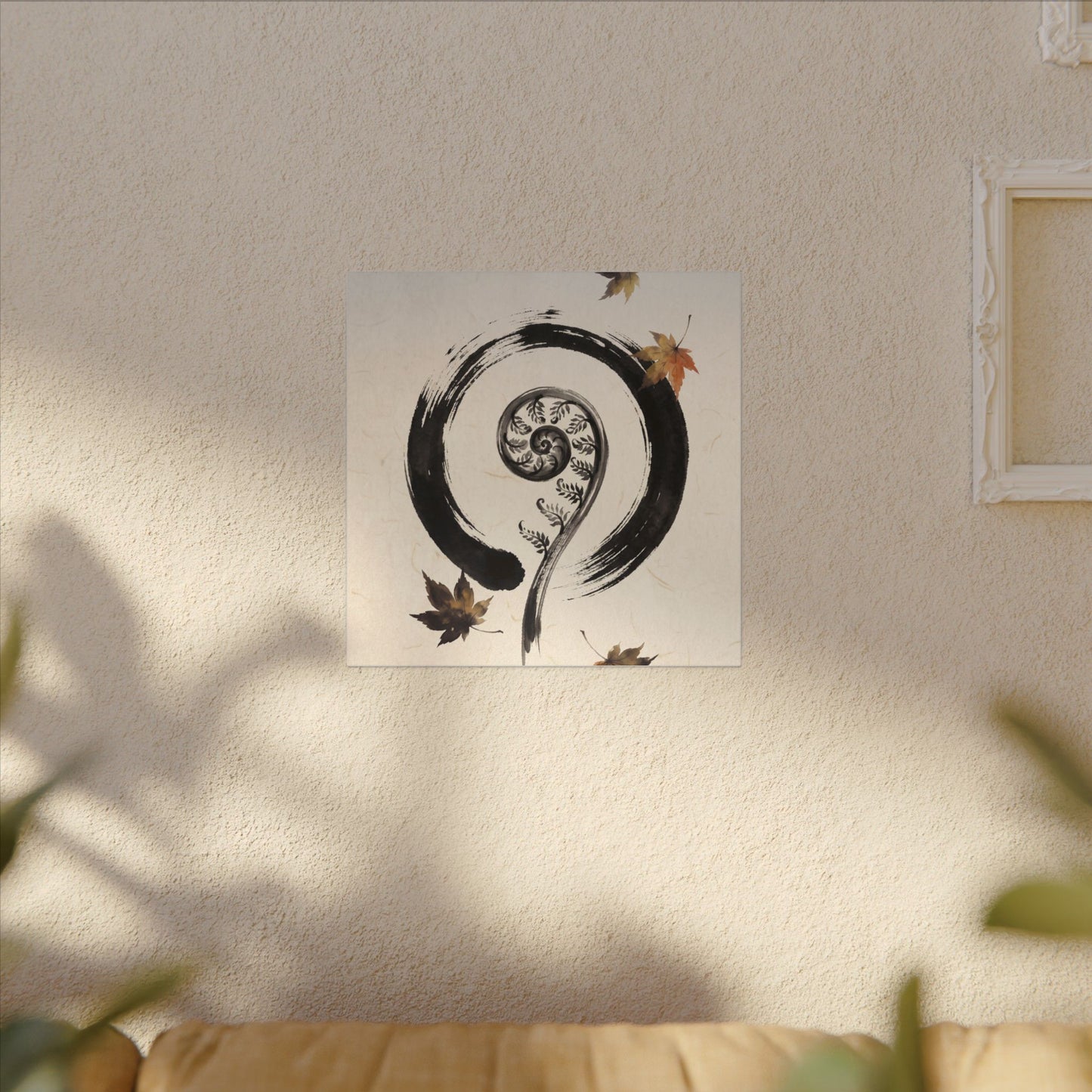 Fern Unfurling Autumn Canvas Art | Zen Peaceful Design