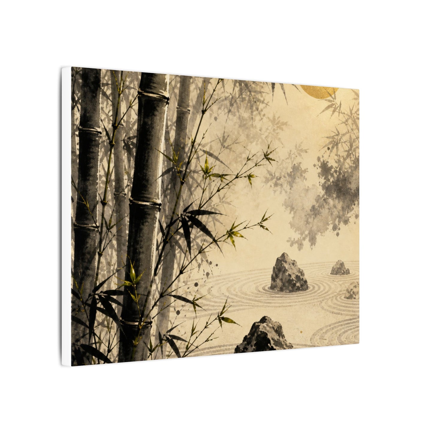 Peaceful Bamboo Grove Canvas Art - Karesansui Zen