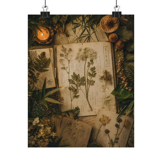 Candlelight Bamboo Grove Wall Art Print - Cottagecore Mono No Aware