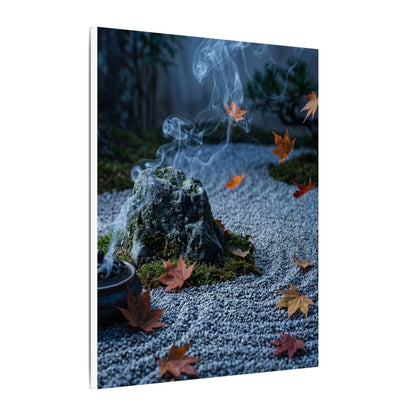 Autumn Incense Smoke Karesansui Canvas Art | Calm Decor