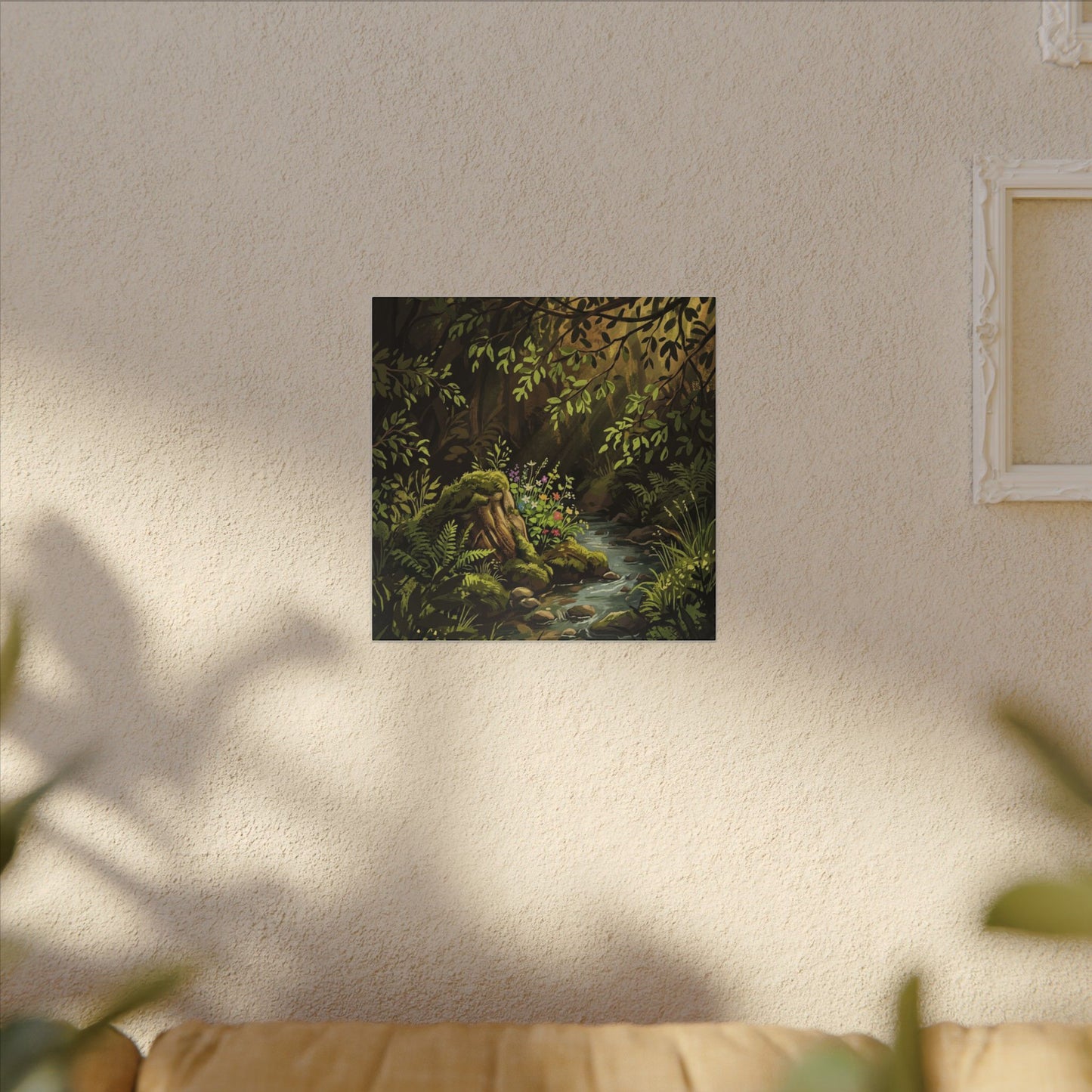 Golden Hour Silk Drape Canvas Art - Dark Japandi Datsuzoku