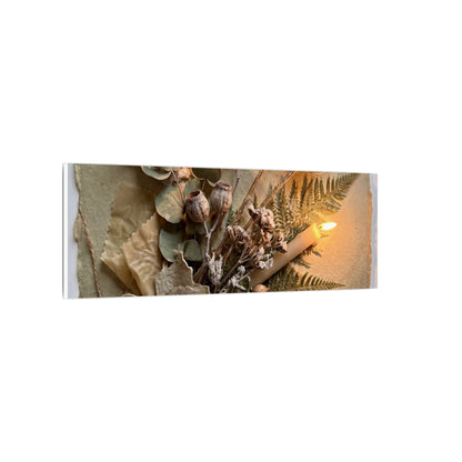 Dried Flowers Texture Canvas Art | Warm Japandi Art