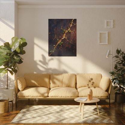 Rust Patina Spring Canvas Art | Kintsugi Resilient Design