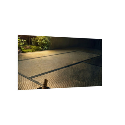 Dark Japandi Tea Ceremony in Golden Hour | Dark Texture Canvas Art