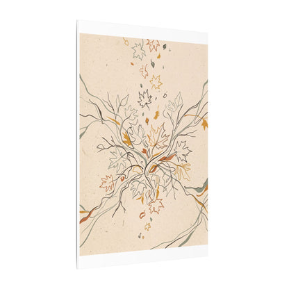 Warm Shadow Play Canvas Art - Minimal Line Japandi