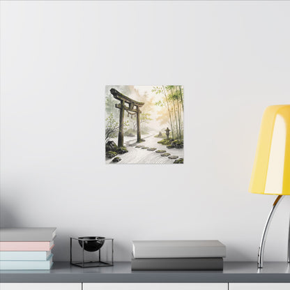 Peaceful Torii Gate Canvas Art - Karesansui Zen