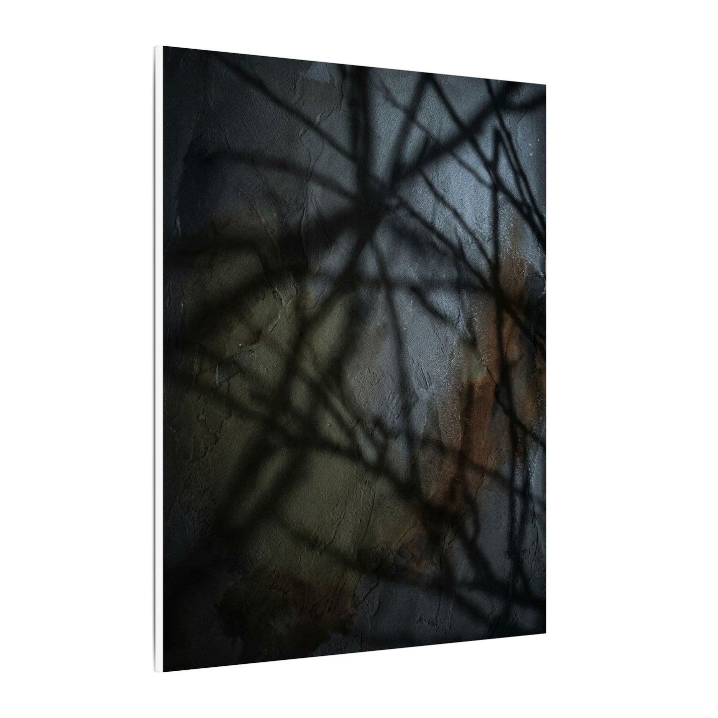 Shadow Play Dark Texture Canvas Art | Sophisticated Dark Japandi Art