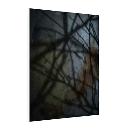 Shadow Play Dark Texture Canvas Art | Sophisticated Dark Japandi Art