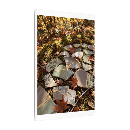 Broken Pottery Japanese Pattern Canvas Art | Elegant Japandi Art