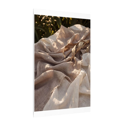 Silk Drape Summer Canvas Art | Japandi Neutral Design