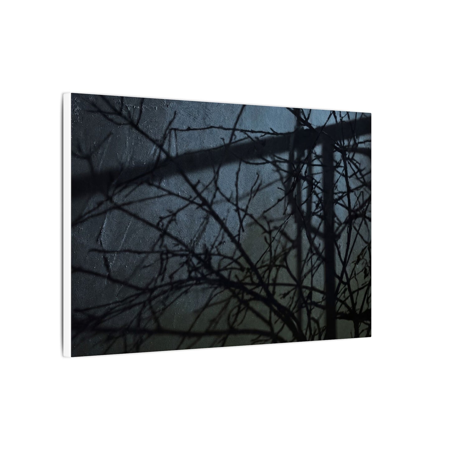 Moonlight Shadow Play Canvas Art - Dark Japandi Shibui
