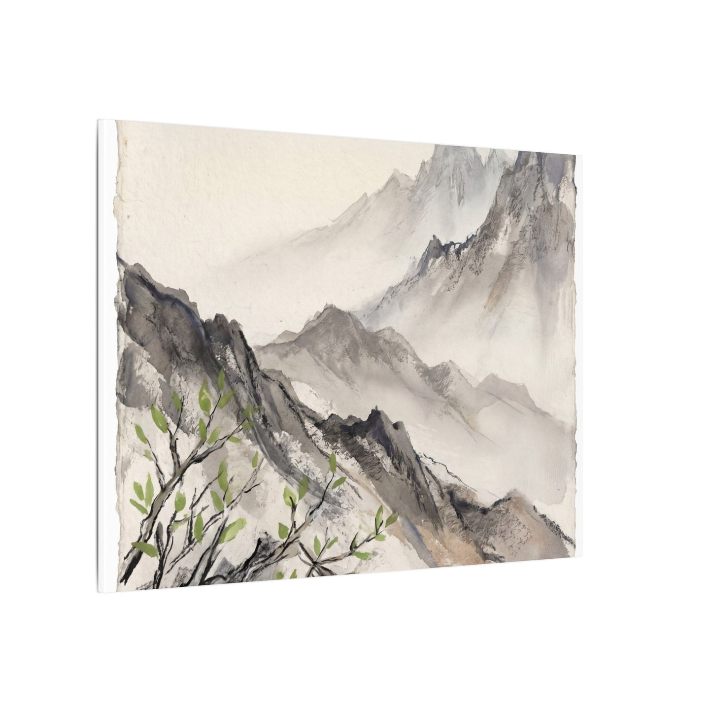 Spring Mountain Mist Texture Canvas Art | Warm Decor