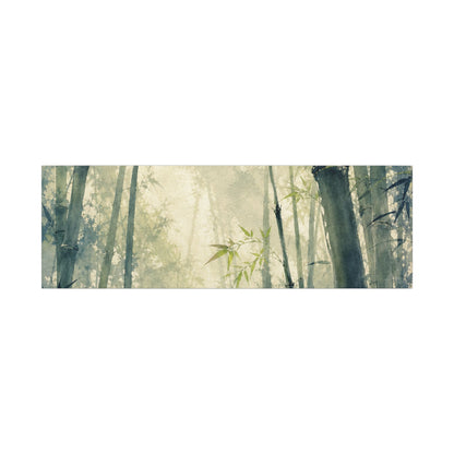 Bamboo Grove Spring Canvas Art | Zen Serene Design