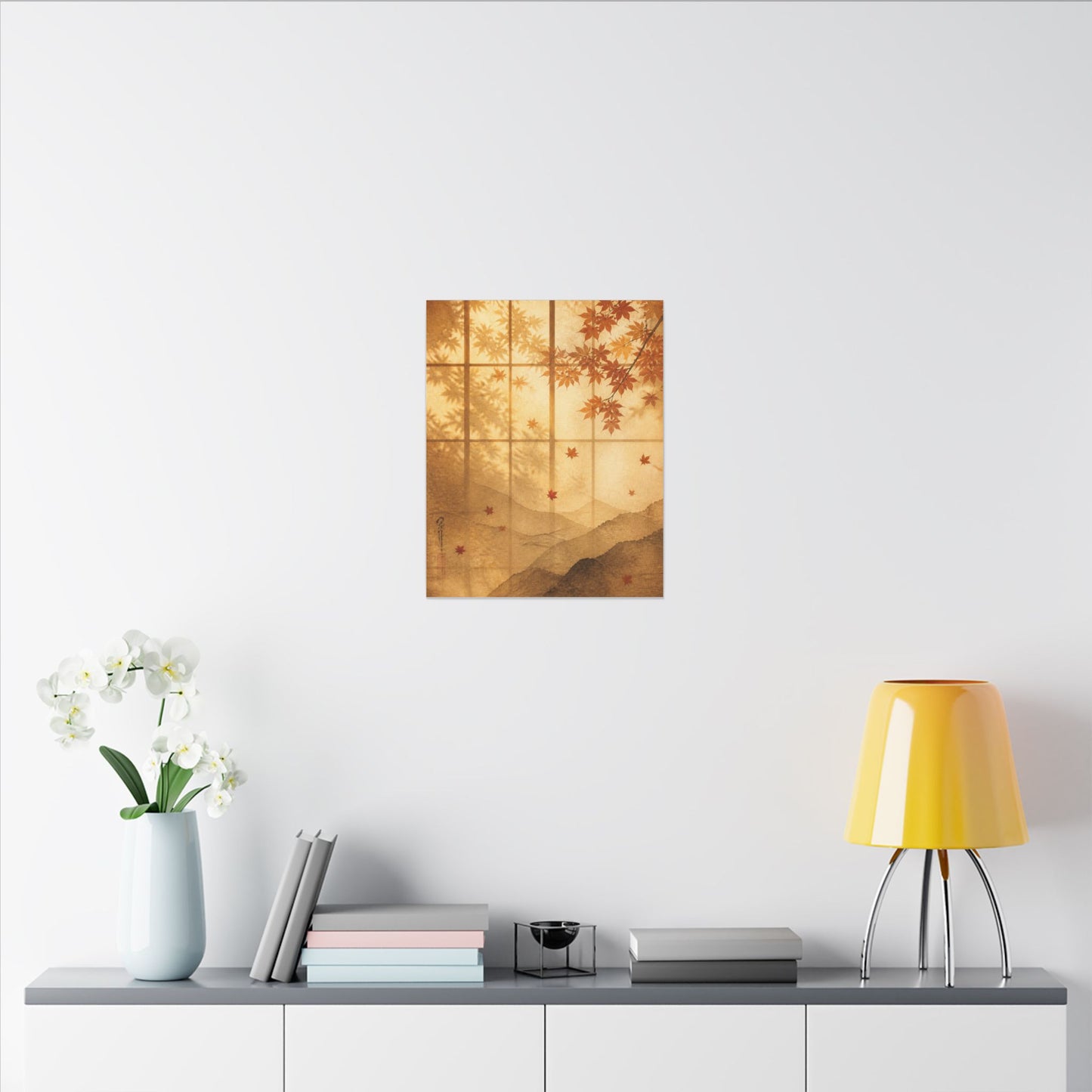 Shoji Screen Texture Canvas Art | Earthy Japandi Art