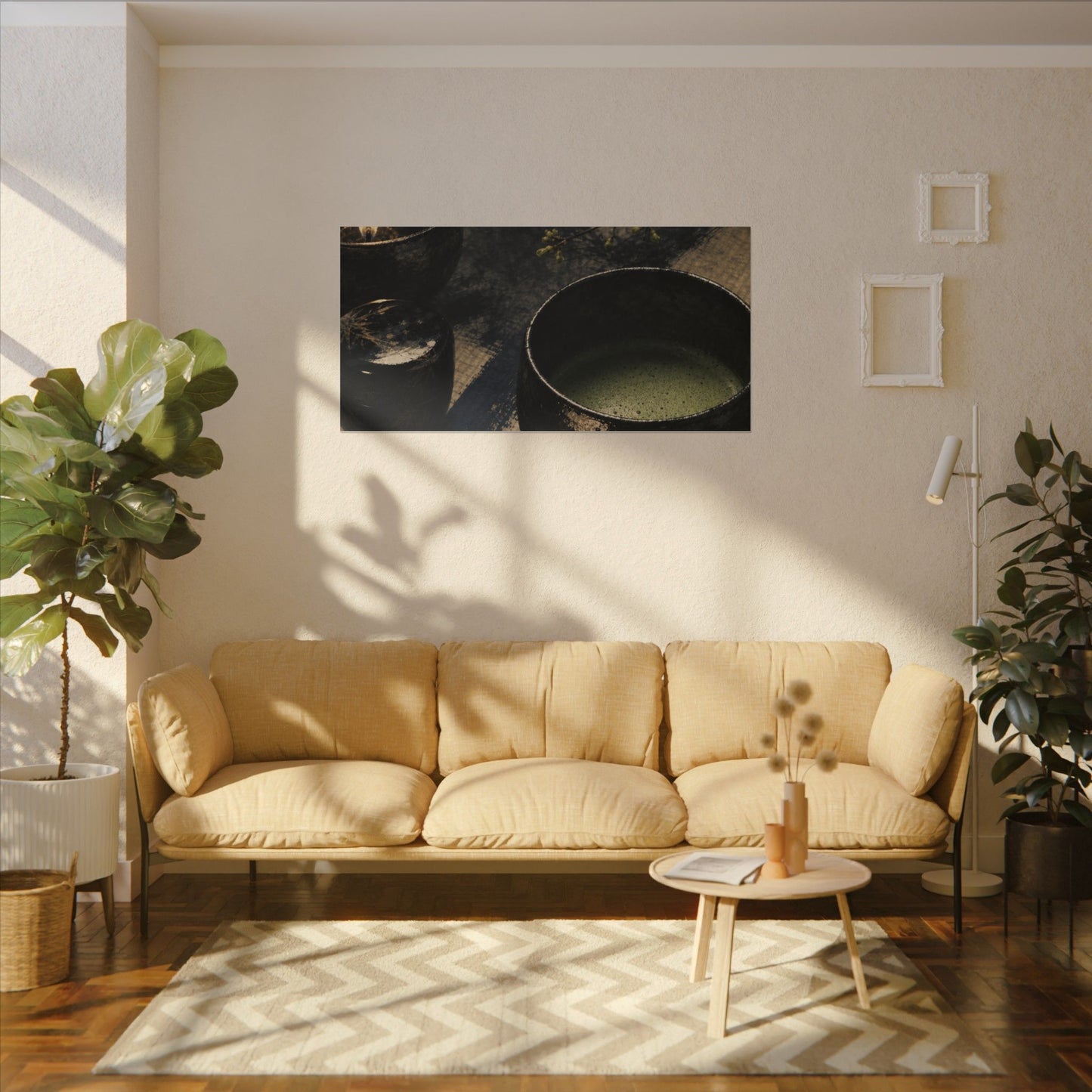 Ma Tea Ceremony Canvas Art - Zen Sumi E