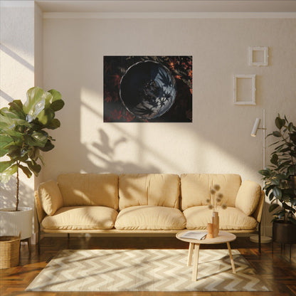 Autumn Ceramic Bowl Shadow Zen Canvas Art | Bold Decor