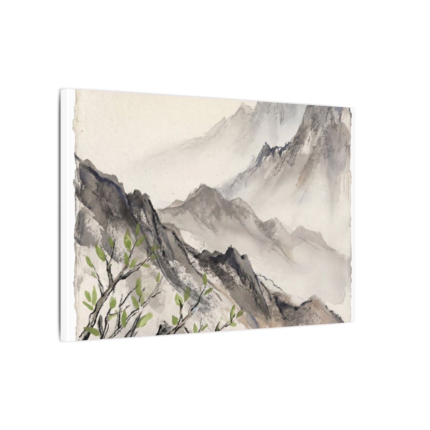 Spring Mountain Mist Texture Canvas Art | Warm Decor