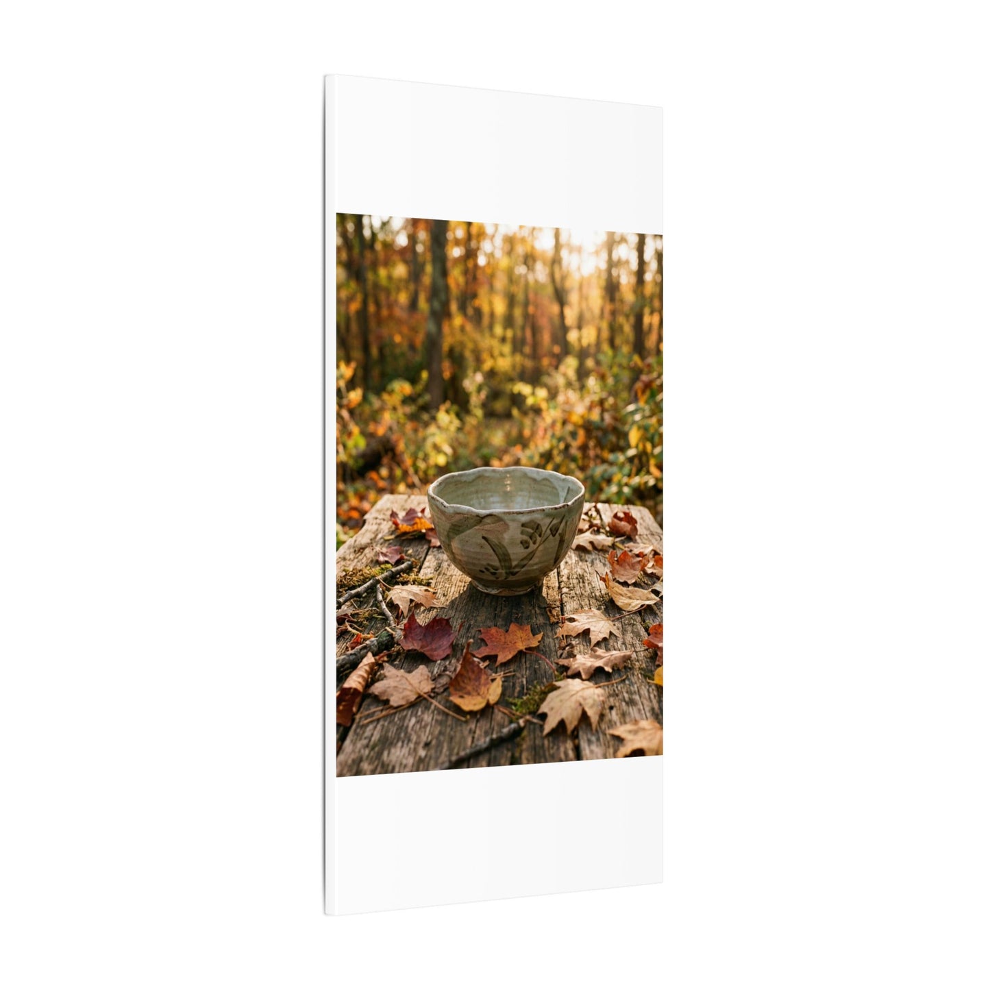 Golden Hour Ceramic Bowl Canvas Art - Japandi Fukinsei