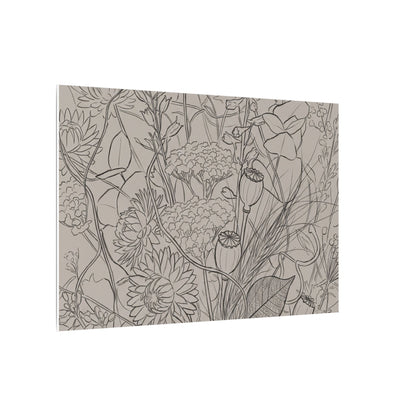 Summer Dried Flowers Minimal Line Canvas Art | Elegant Decor