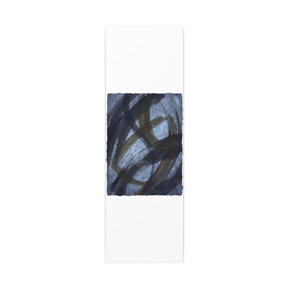 Ink Brushstroke Canvas Art | Winter Dark Japandi Shadow Zen Art