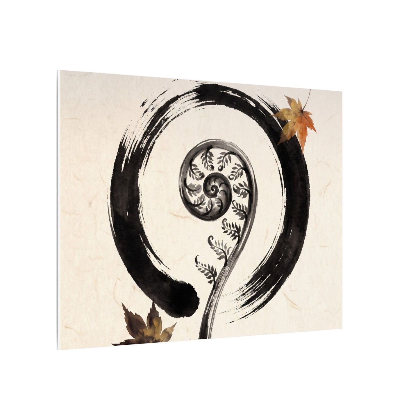 Fern Unfurling Autumn Canvas Art | Zen Peaceful Design