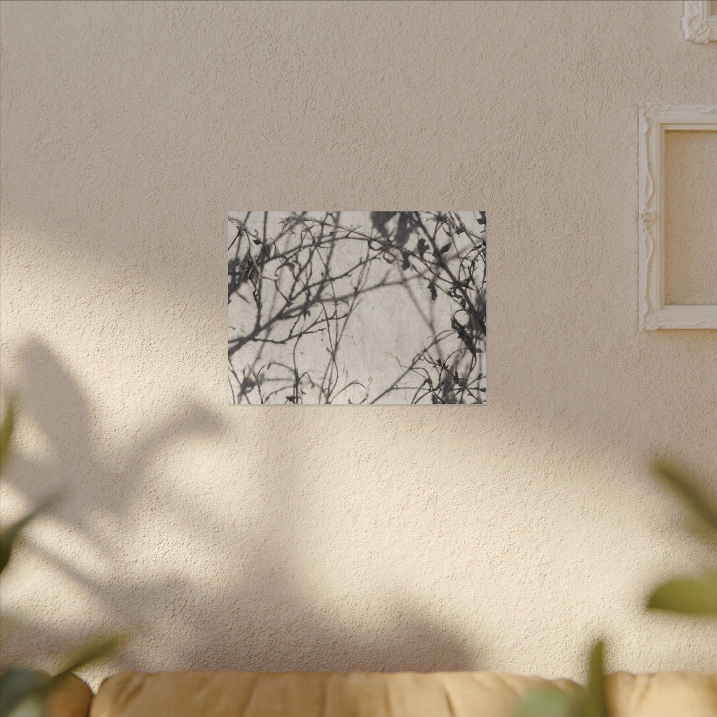 Winter Shadow Play Japanese Pattern Canvas Art | Elegant Decor