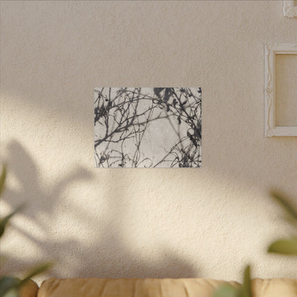 Winter Shadow Play Japanese Pattern Canvas Art | Elegant Decor
