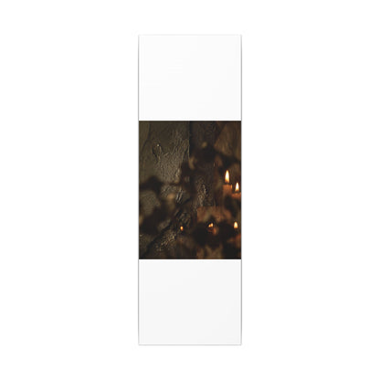 Shadow Play Dark Texture Canvas Art | Moody Dark Japandi Art