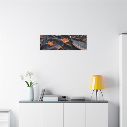 Golden Hour Silk Drape Canvas Art - Kintsugi Shibui