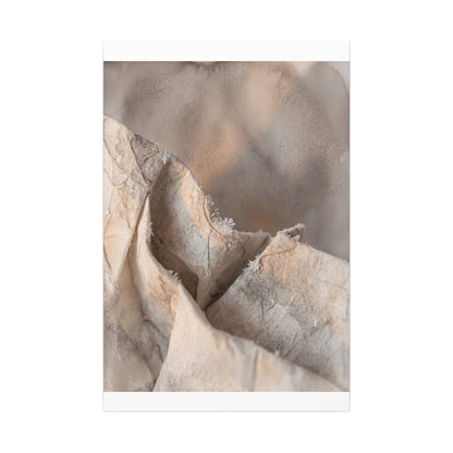 Japandi Paper Fold in Candlelight | Watercolor Canvas Art
