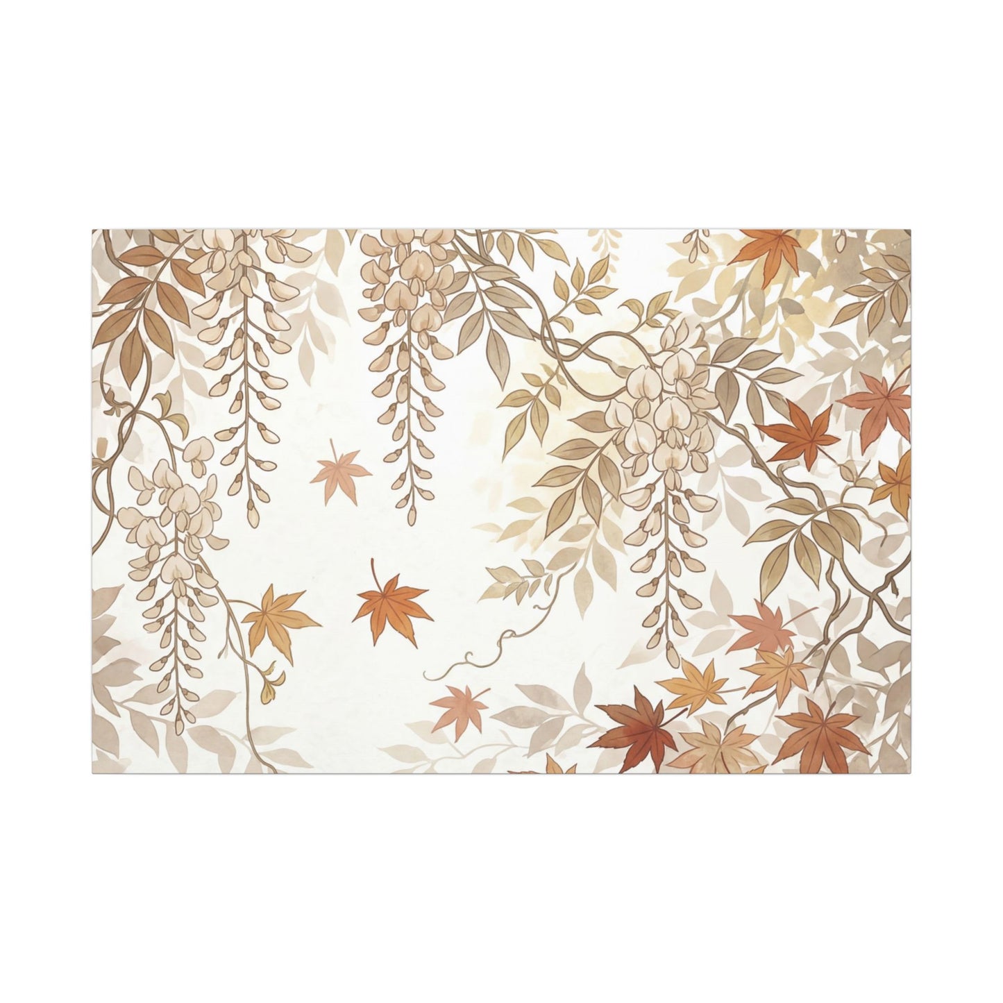 Shibui Wisteria Canvas Art - Japandi Japanese Pattern Art Print