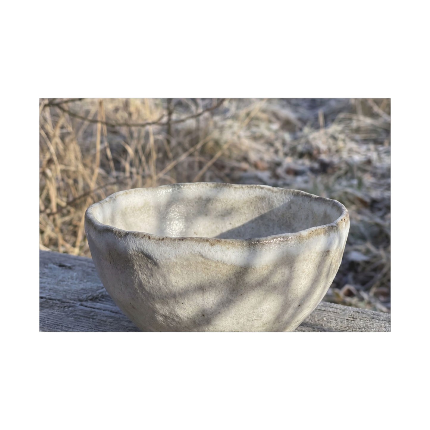 Dappled Ceramic Bowl Canvas Art - Japandi Fukinsei