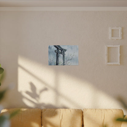 Torii Gate Canvas Art | Spring Zen Sumi E Art