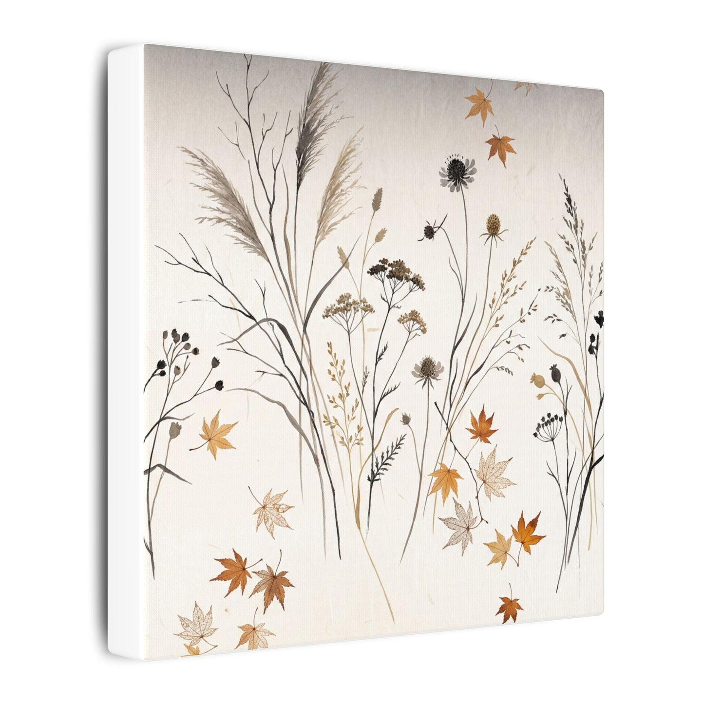 Dawn Dried Flowers Canvas Art - Japandi Kanso