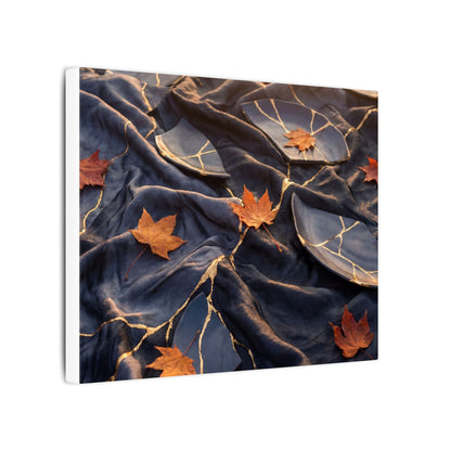 Golden Hour Silk Drape Canvas Art - Kintsugi Shibui