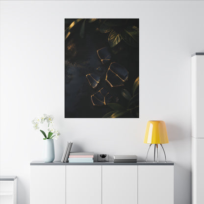 Summer Broken Pottery Moody Minimal Canvas Art | Atmospheric Decor