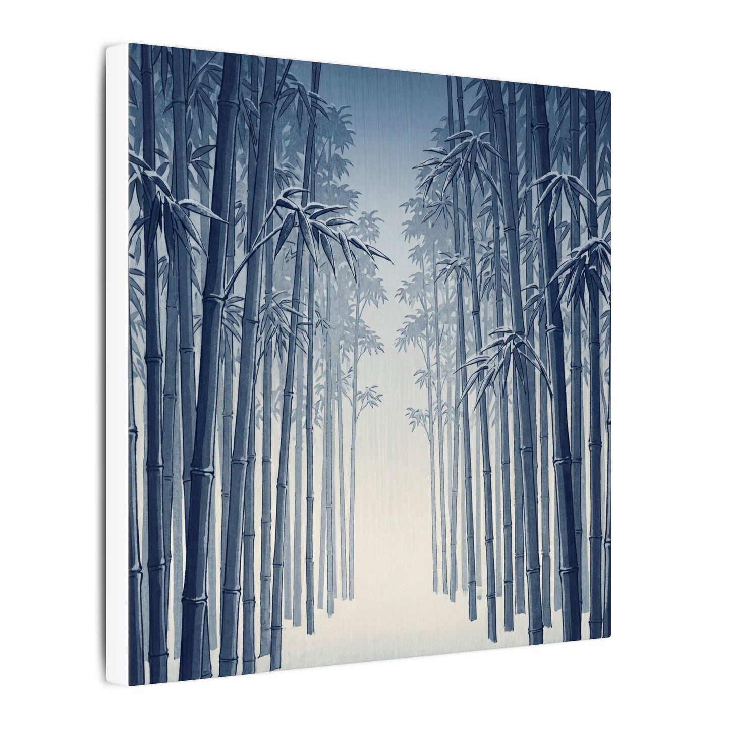 Bamboo Grove Canvas Art | Winter Zen Ukiyo E Inspired Art