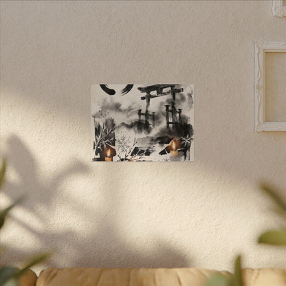 Candlelight Torii Gate Canvas Art - Zen Datsuzoku