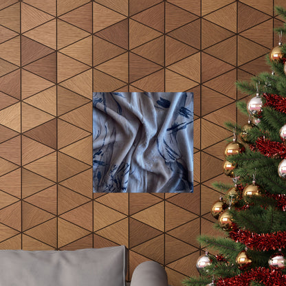 Silk Drape Wall Art Print | Winter Japandi Japanese Pattern Art